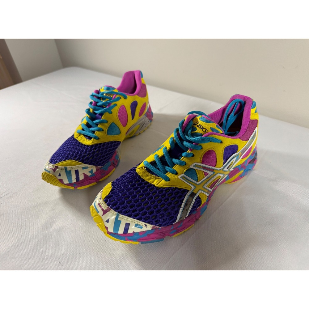 Asics Gel-Noosa Tri 7 Running Shoes Womens 9 Purple Yellow Multi T264N